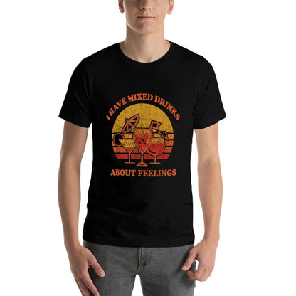 I Have Mixed Drinks About Feelings - Vintage Sunset Cocktail  Classic T-Shirt