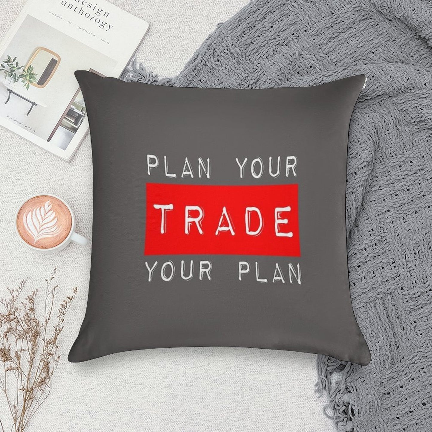 Plan Your Trade Your Plan Soft Durable Construction Throw Pillow