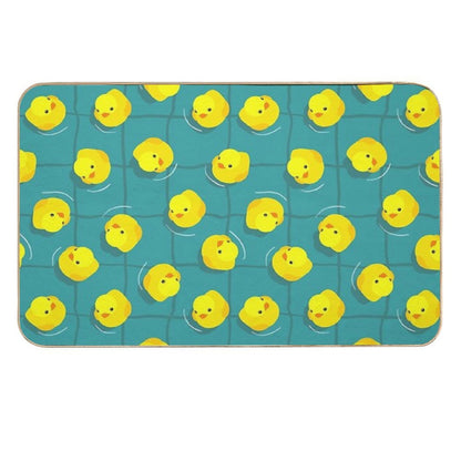 Rubber Ducks on Vacation  Easy Maintenance Bath Mat