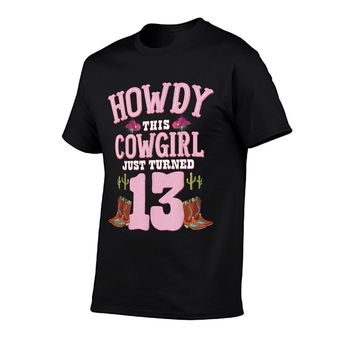 13th Birthday Girls Cowgirl HOWDY Western Themed Birthday  Breathable T-Shirt