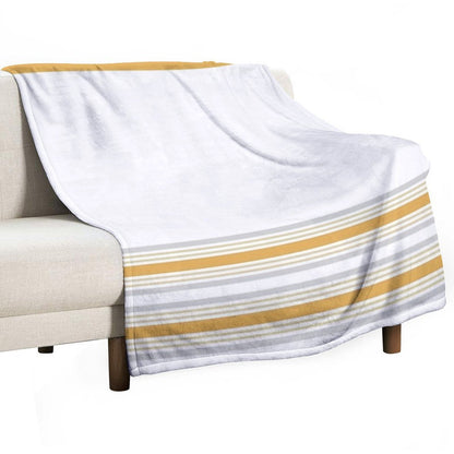 Line Art Neutral Yellow Shrink-resistant Throw Blanket