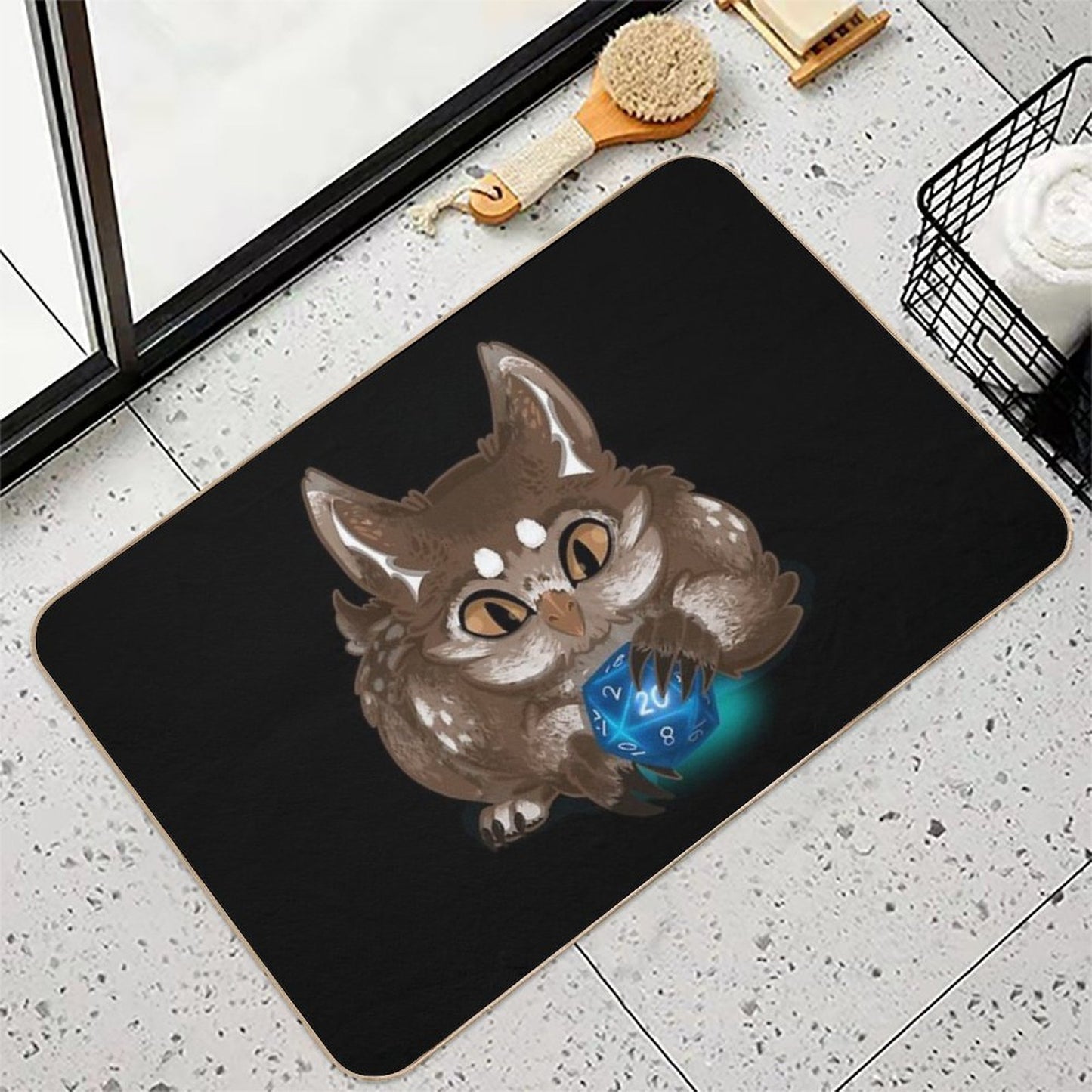 Owlbear Cub  Dirt-Trapping Bath Mat
