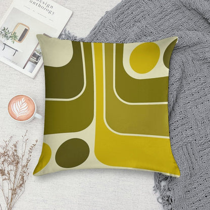 Retro Geometric Design 632 Soft Hidden Zipper Throw Pillow
