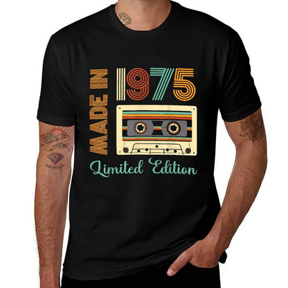 Made In 1975 Limited Edition Vintage Cassette 50th Birthday  Eco-friendly Material T-Shirt