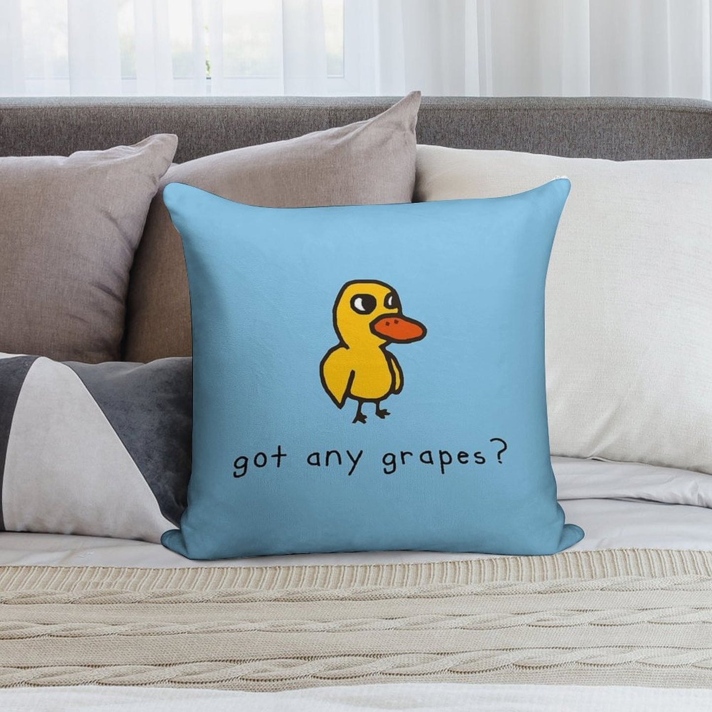 Got Any Grapes Soft Ultra-Soft Texture Throw Pillow