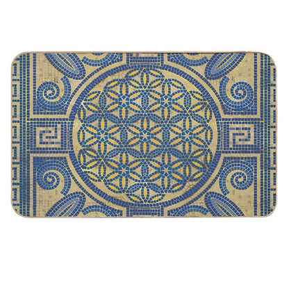 Flower of Life Mosaic Tile Ornament N1  Odorless Bath Mat