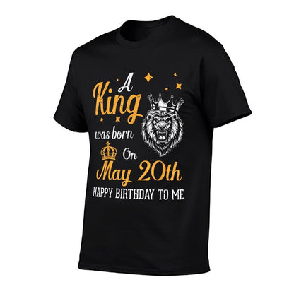 A King Was Born On May 20th Happy Birthday To Me You Dad Son  Polyester Blend T-Shirt