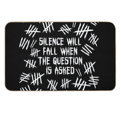 Silence Asked White  Absorbent Bath Mat