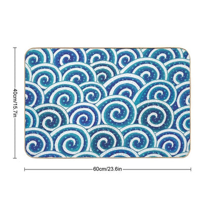 Waves And Waves  Pet-Safe Bath Mat
