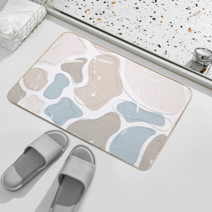 Trendy Contemporary Abstract  Seamless Pattern.  Non-Slip Bath Mat