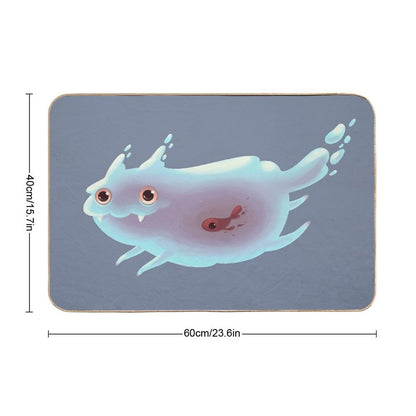 Ghost Cat  Rapid-Drying Bath Mat