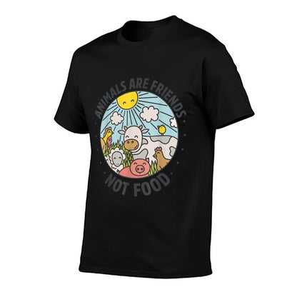 Animals Are Friends Not Food Animal Lover Funny Vegetarian  Affordable Price T-Shirt