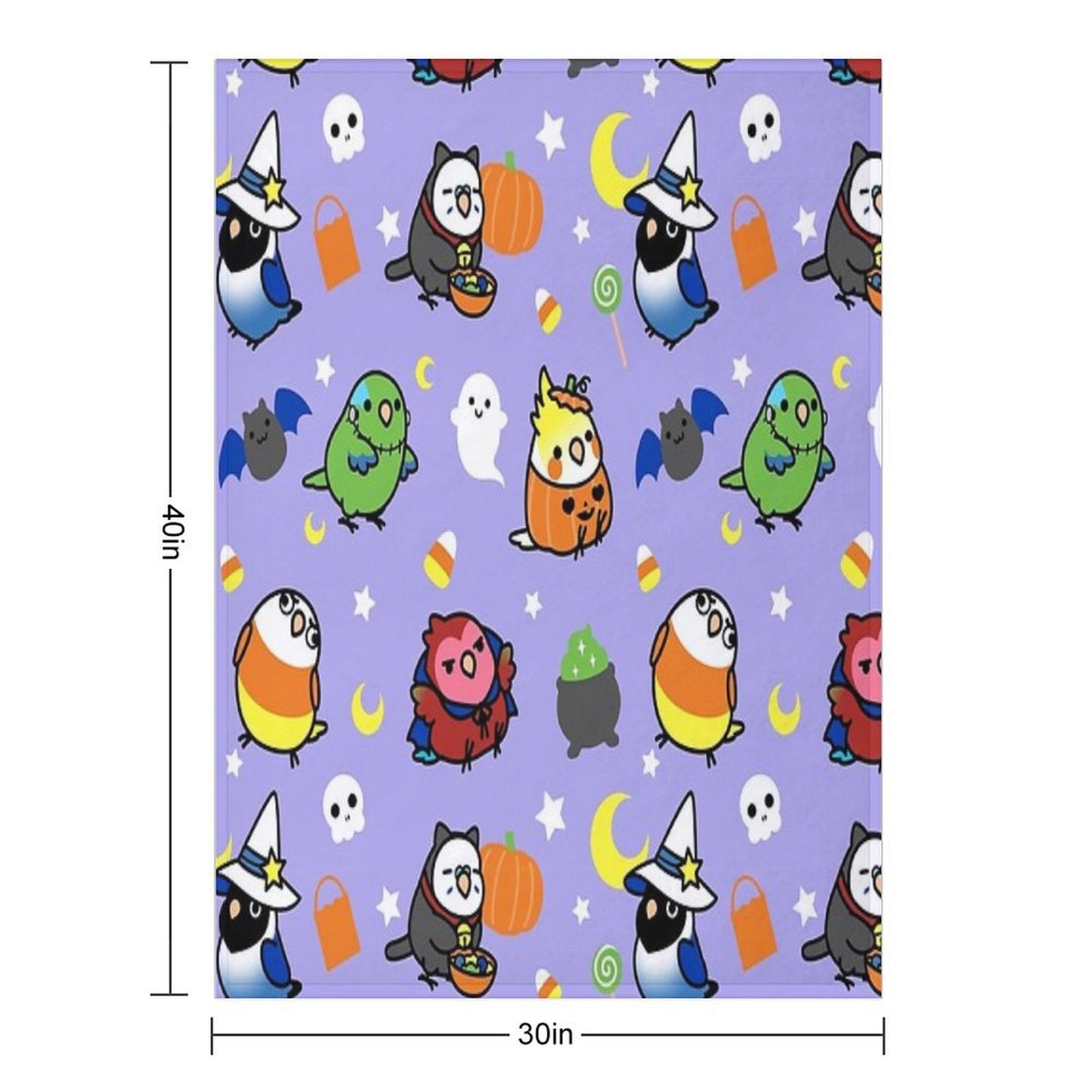 Chubby Bird Halloween Adventures V2 Versatility Throw Blanket