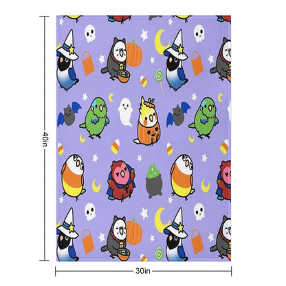 Chubby Bird Halloween Adventures V2 Versatility Throw Blanket