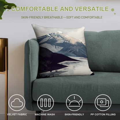 Calming Mountain Soft Ultra-Soft Texture Throw Pillow