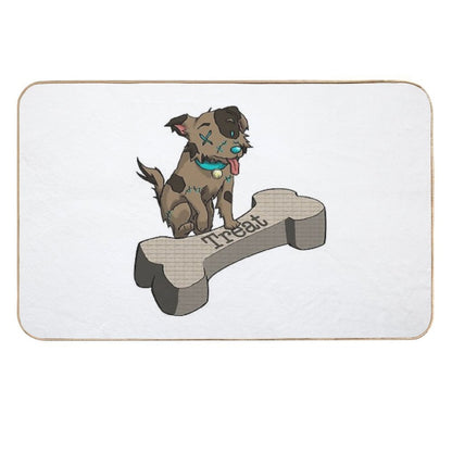 Voodoo Dog with Bone Durable Bath Mat