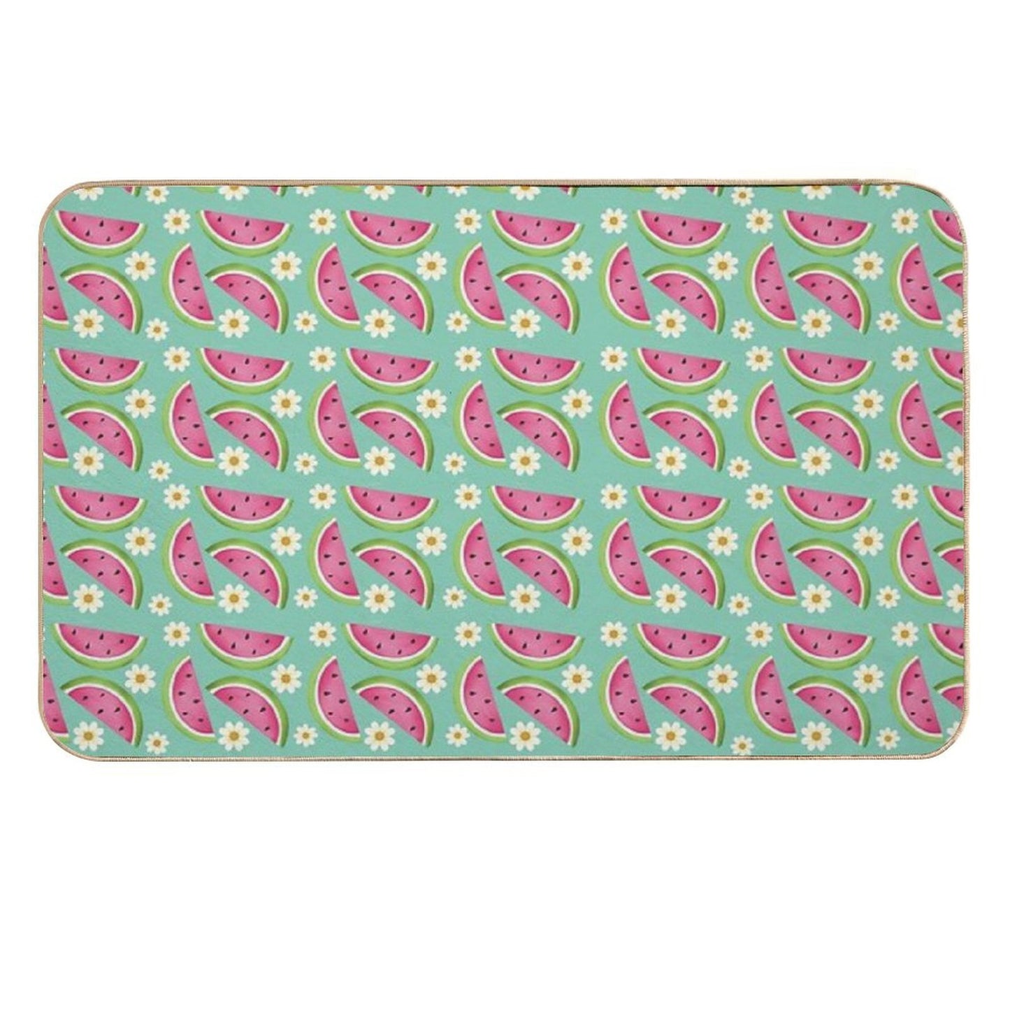 Watermelons And Daisies  Slip-Resistant Bath Mat