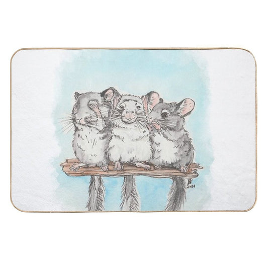 See Nothing, Hear Nothing, Say Nothing  High-Traffic Bath Mat