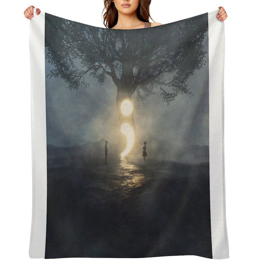 Semicolon - Cont;nue Velvety-soft Throw Blanket