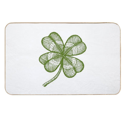 Vintage Lucky Clover  Slip-Resistant Bath Mat