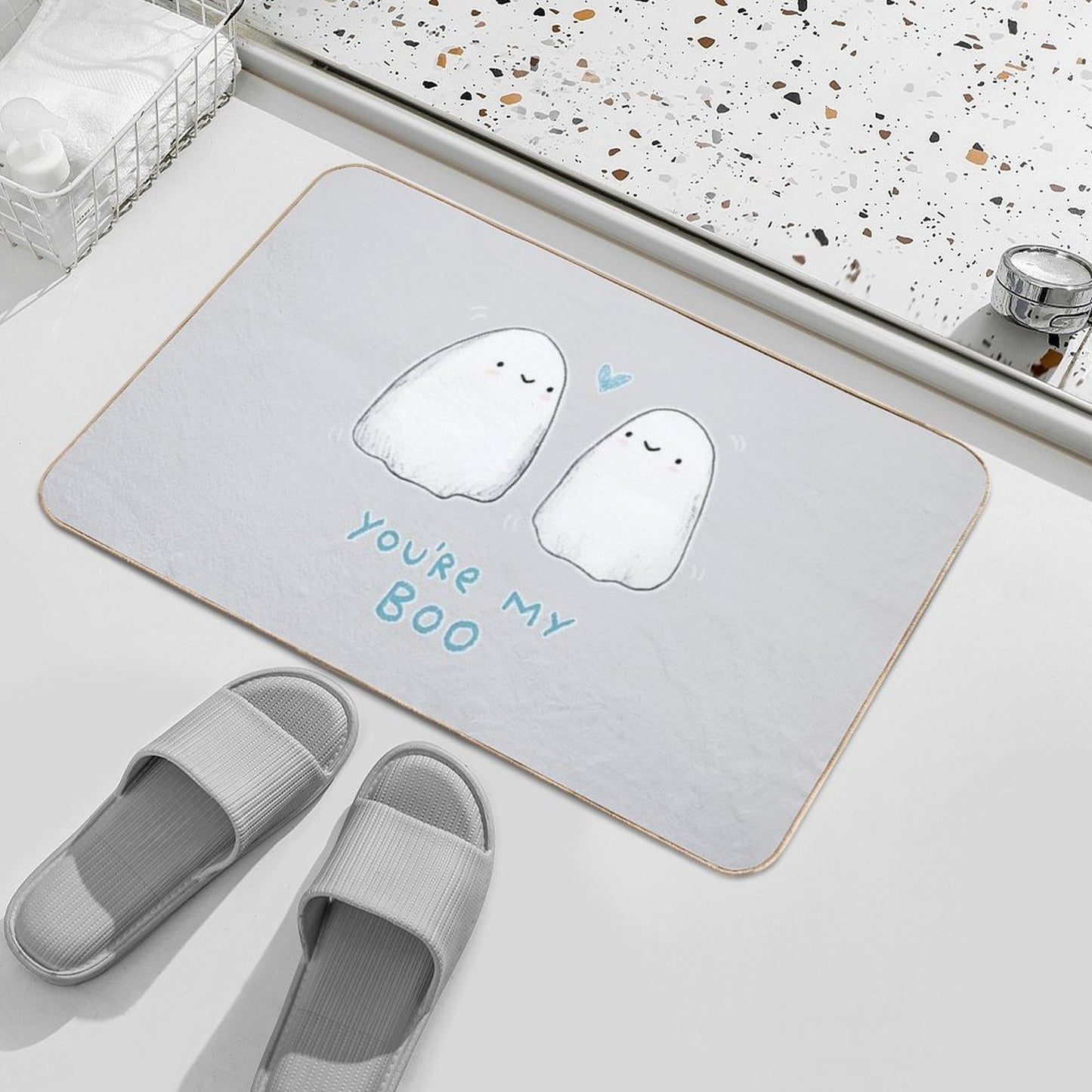 Spooky Love  Easy Maintenance Bath Mat