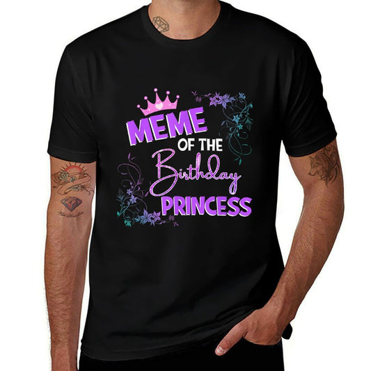Meme Of The Birthday Princess Family Matching Party Squad  Rolled Sleeves T-Shirt