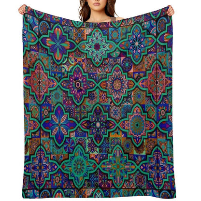 Native Boho Design Anti-pilling Throw Blanket