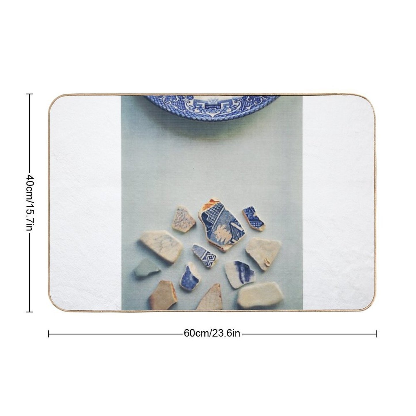 Picking Up The Broken Pieces.  Odorless Bath Mat