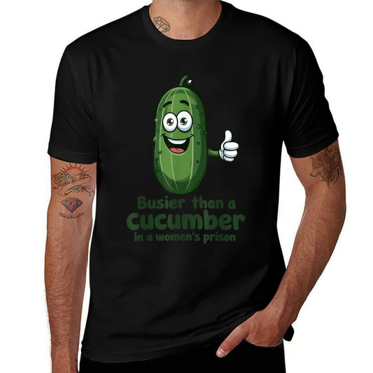 Funny Cucumber Womens Prison Adult Inappropriate Graphic  Breathable T-Shirt