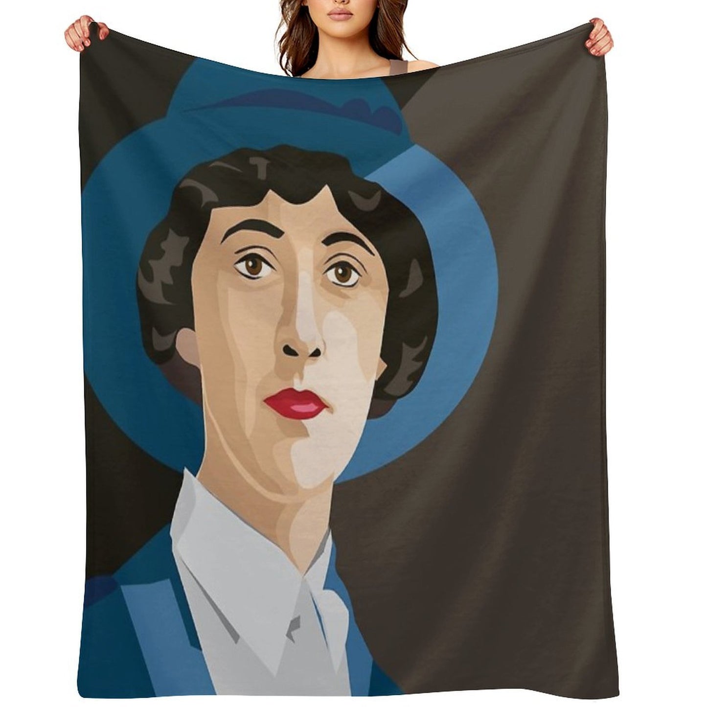 Agatha Christie Portrait All-season Throw Blanket