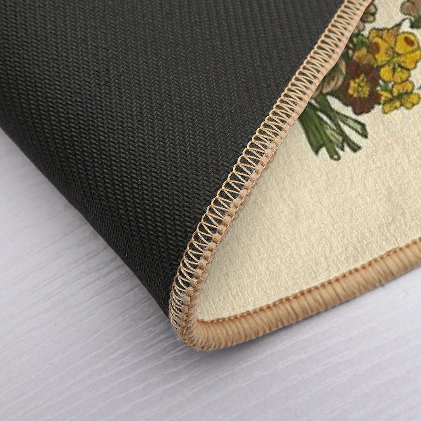 Botanical Pug  Easy Maintenance Bath Mat