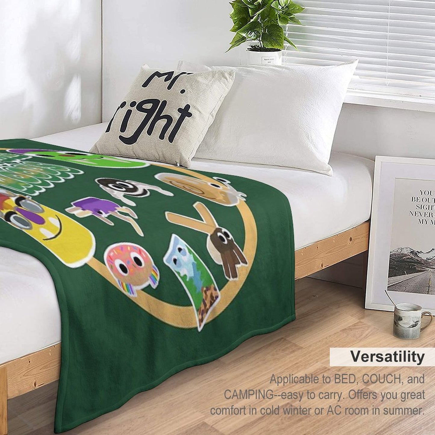 Sugarpine Woods Bugsnax Characters Kinda Bug, Kinda Snack  Bookbag  Bugsnax Snax And Grumpus Multi-functional Throw Blanket