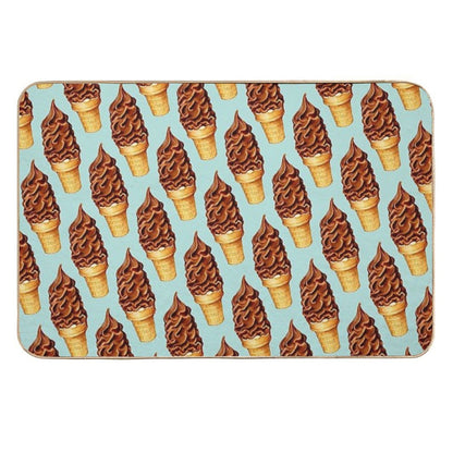 Chocolate Dip Ice Cream Pattern  Anti-Trip Bath Mat