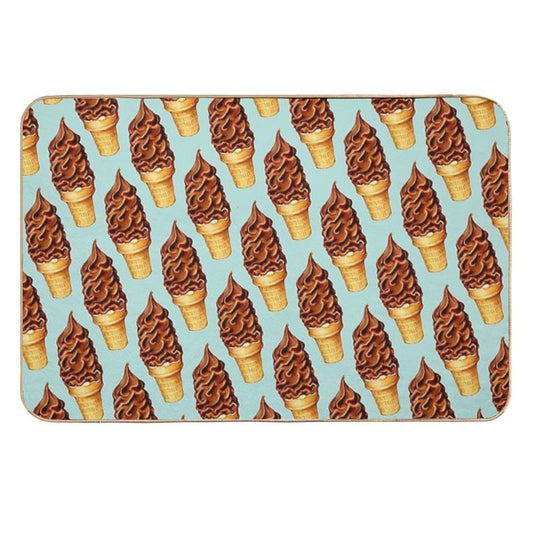 Chocolate Dip Ice Cream Pattern  Anti-Trip Bath Mat