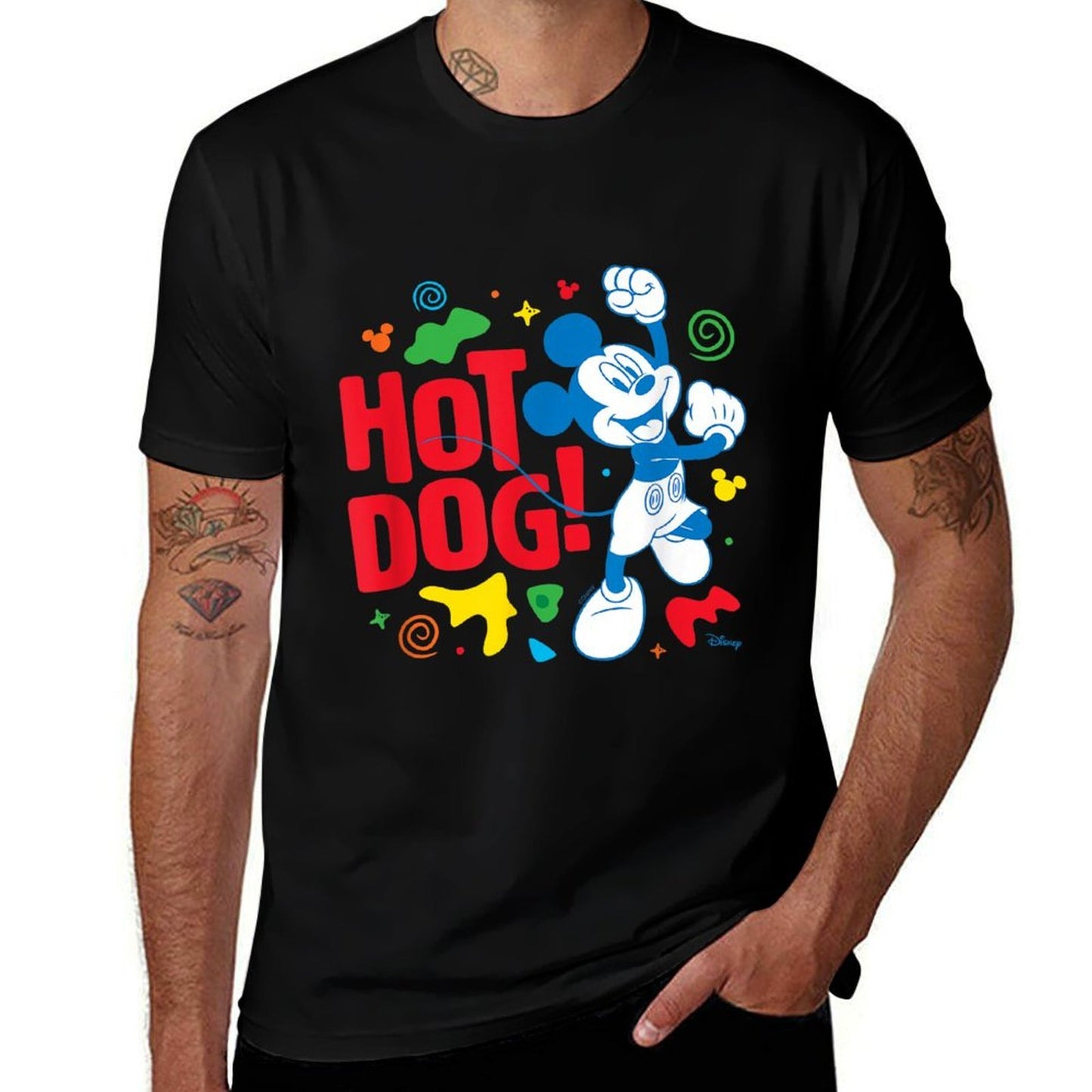 Mickey  Friends- Hot Dog Mickey  Vintage-inspired T-Shirt
