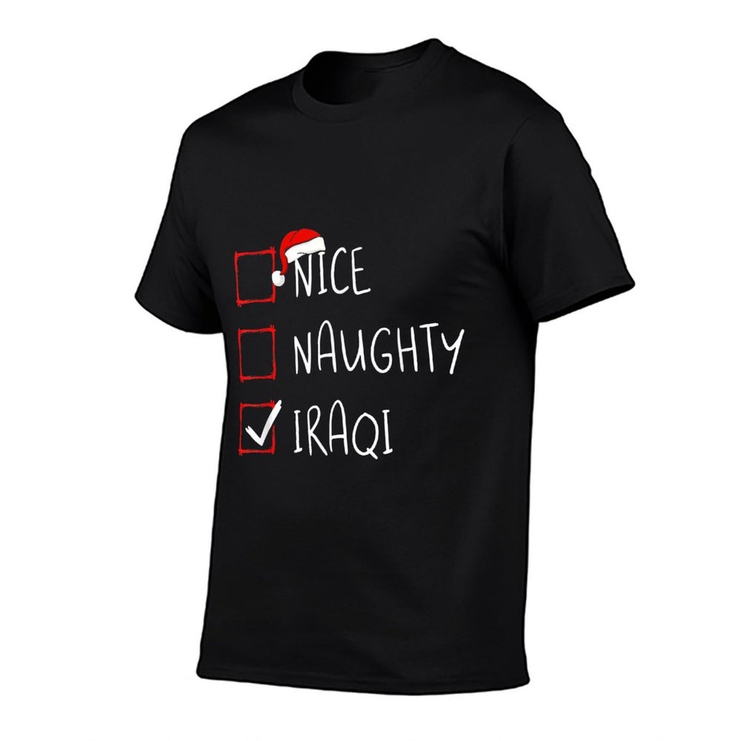Nice Naughty Iraq Christmas Iraqi Heritage Roots  Cotton T-Shirt