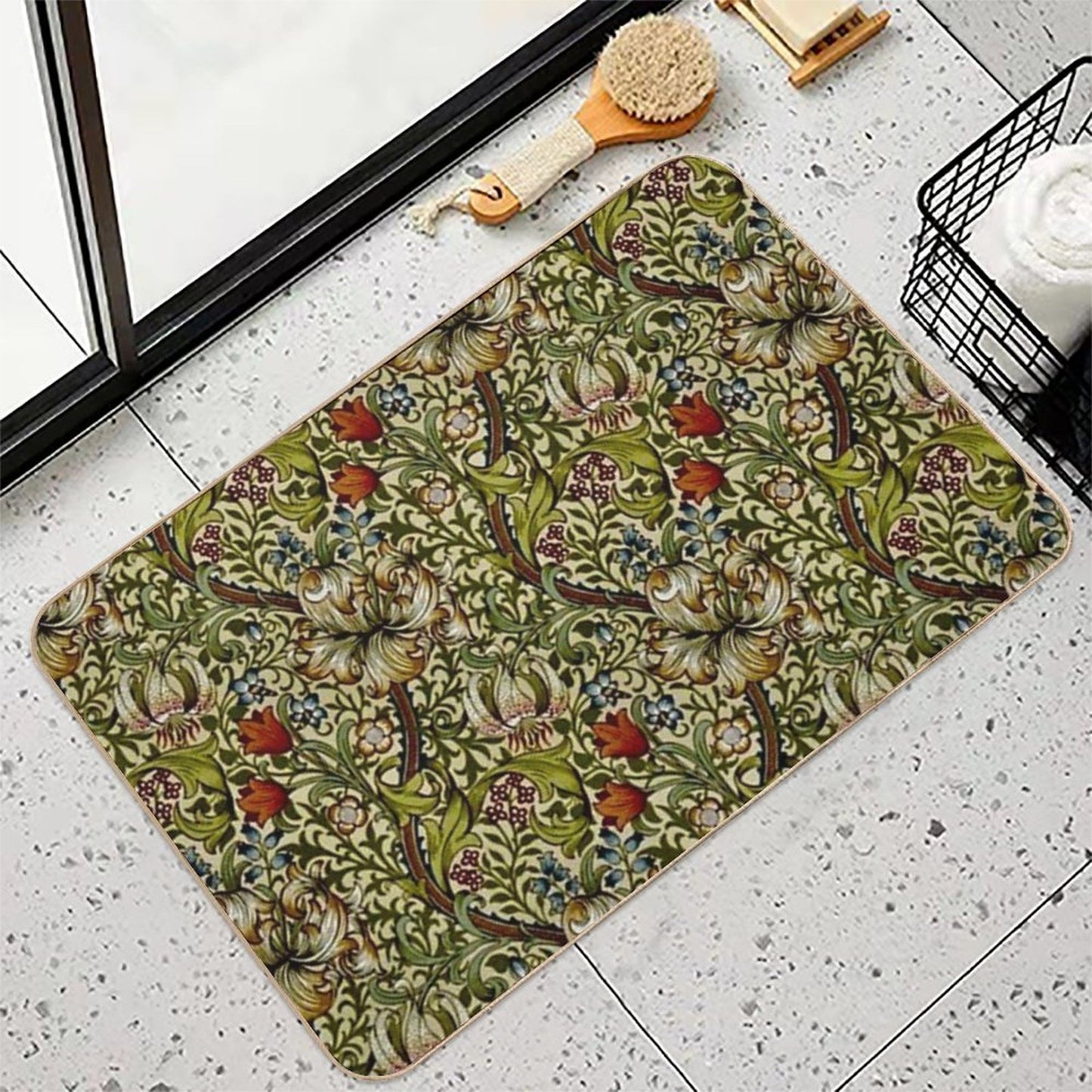 William Morris Golden Lily  Easy Maintenance Bath Mat