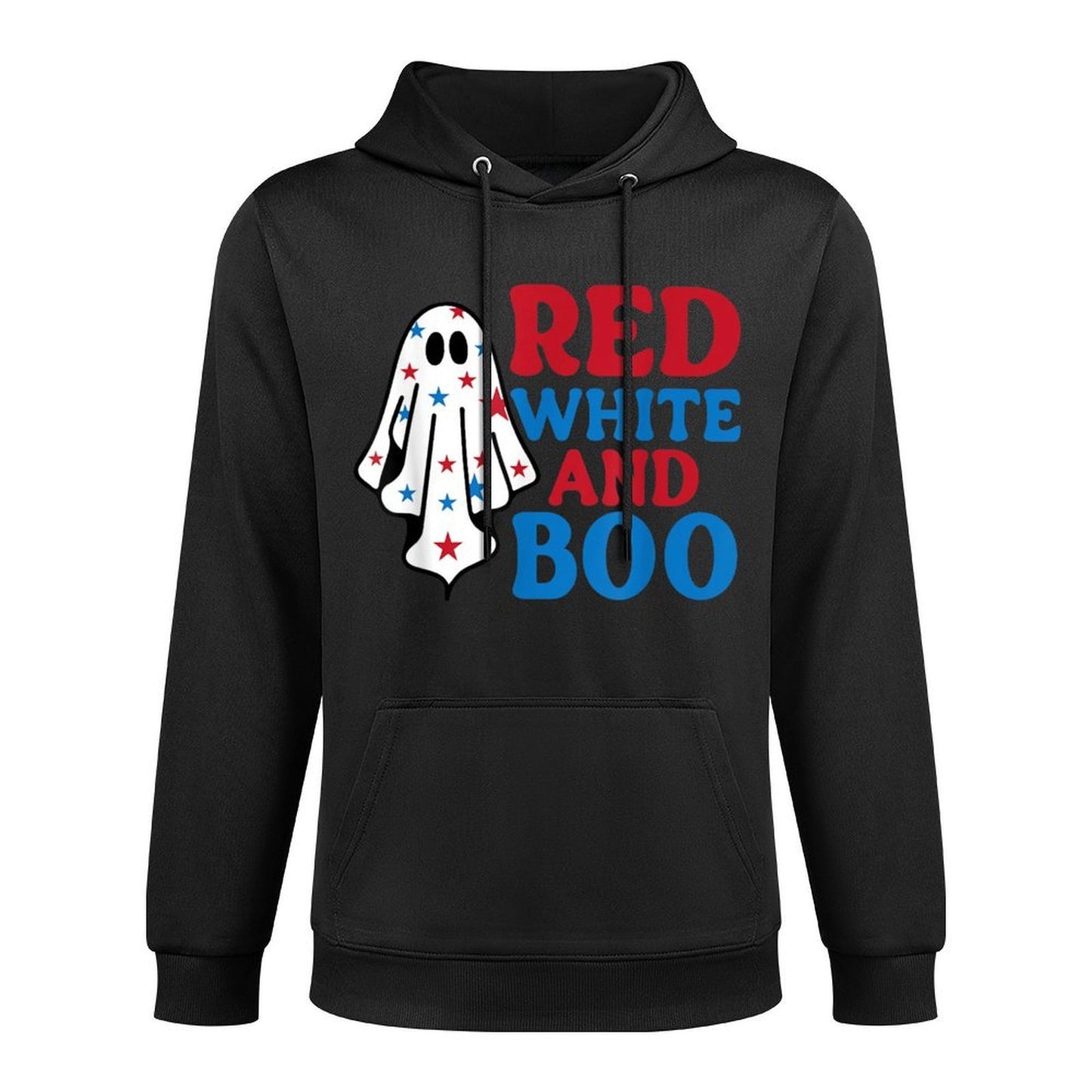 4th of July Ghost, Red White And Boo Patriotic Halloween USA Easy Care Hoodie