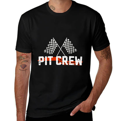 Race Car Driver Birthday Party Racing Family Pit Crew  Easy-care T-Shirt