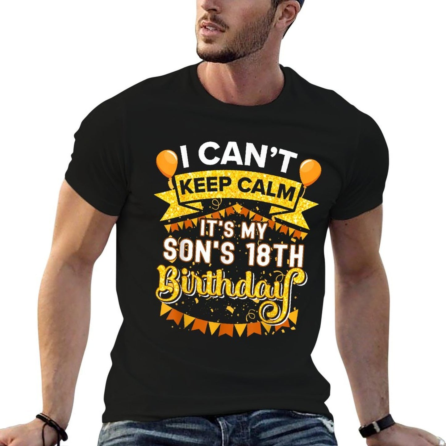 It's My Son 18th Birthday Matching Family Party  Tagless Design T-Shirt