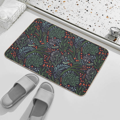 Night Florals  High-Traffic Bath Mat