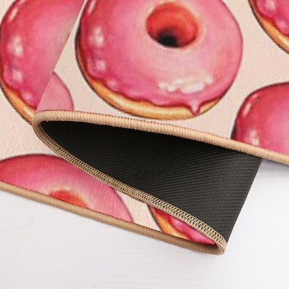 Strawberry Donut Pattern  Easy To Clean Bath Mat