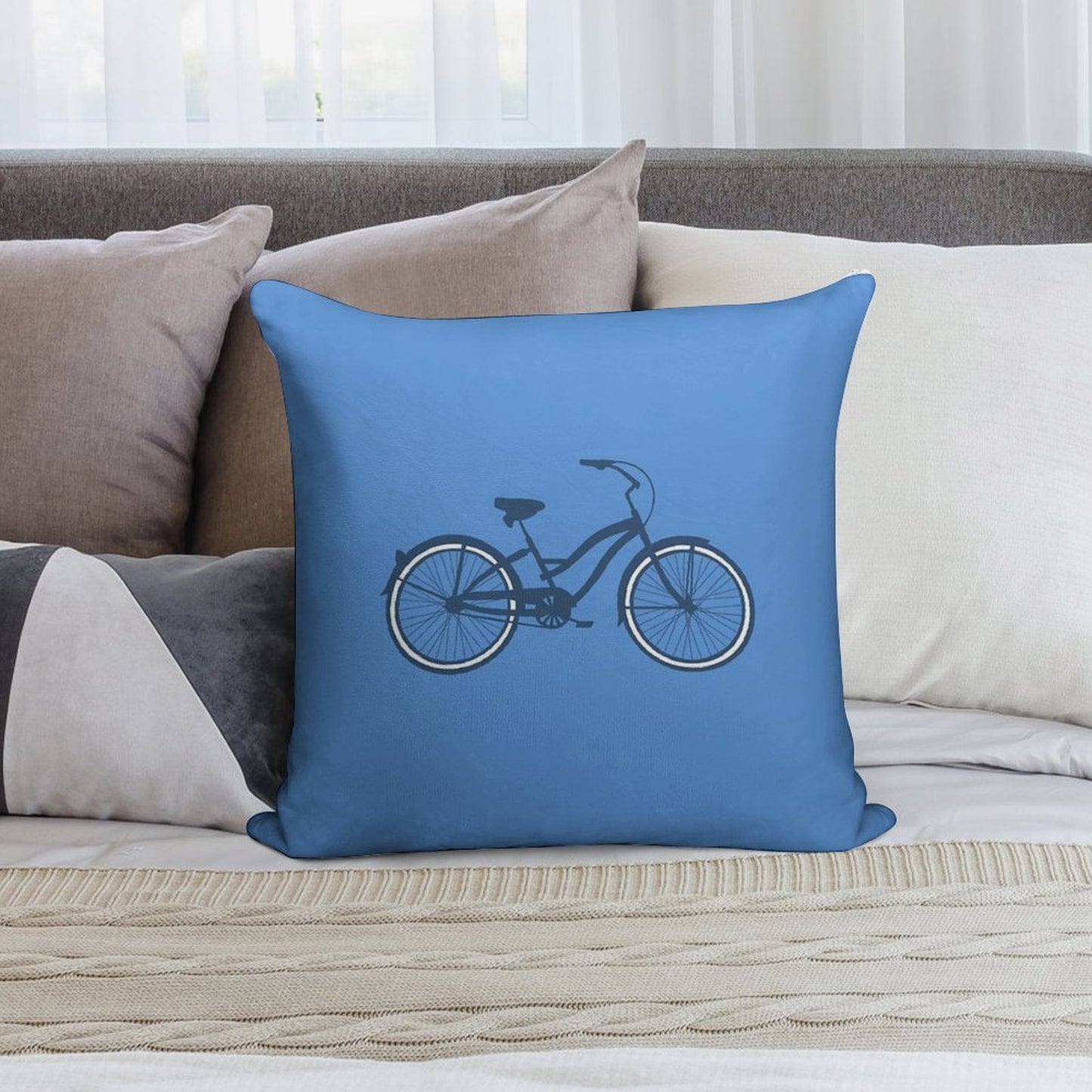 Bike 1 Soft Style Accent Throw Pillow