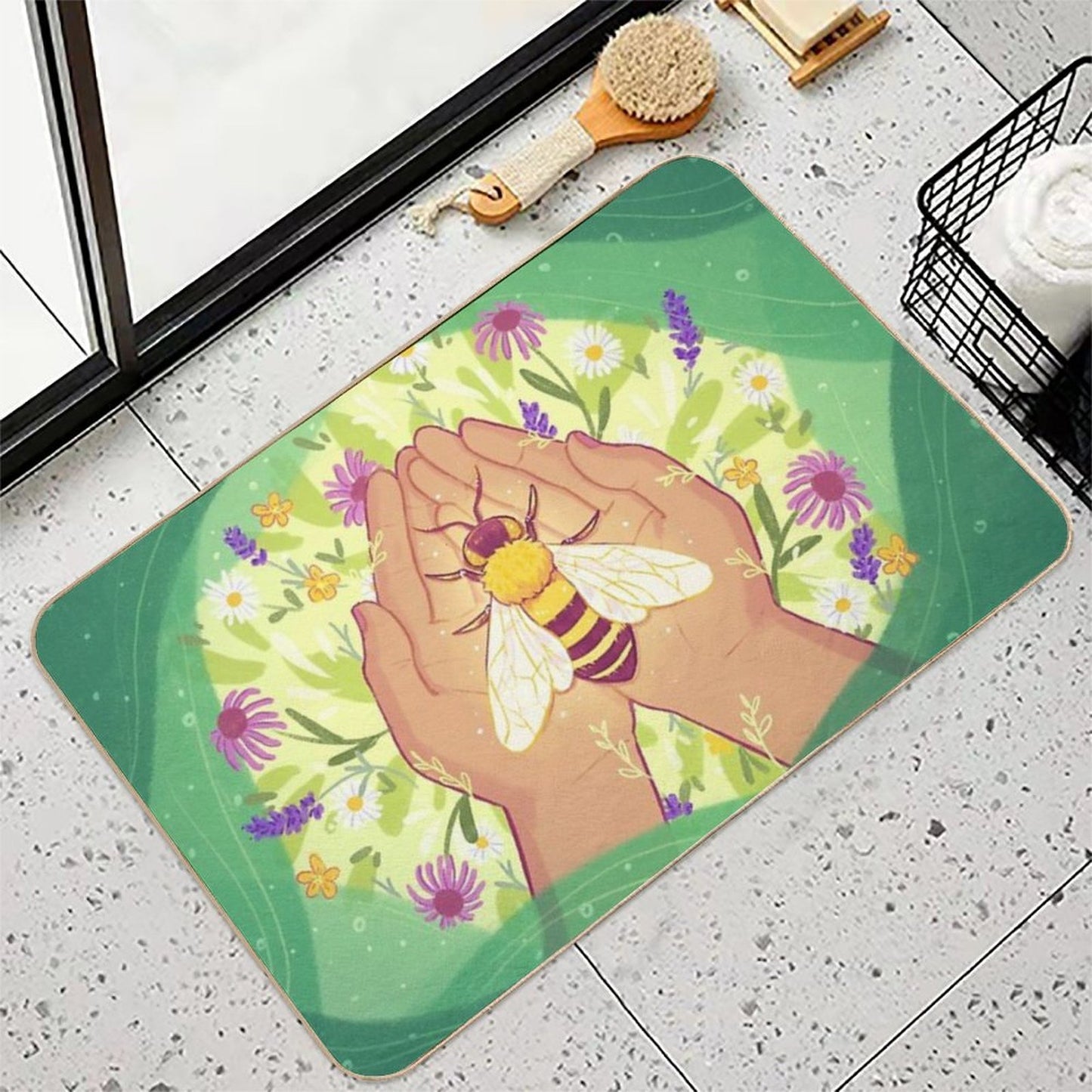 Honey Bee  Pet-Safe Bath Mat