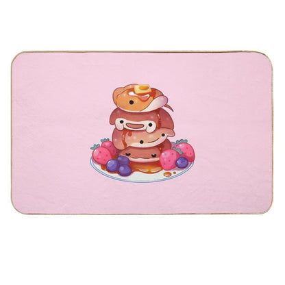 Fluffy Sea Pancakes  Fade-Resistant Bath Mat