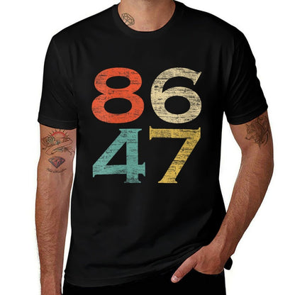 Womens Classic Vintage Retro Style 8647 86 47 Anti Trump  Quick-drying T-Shirt