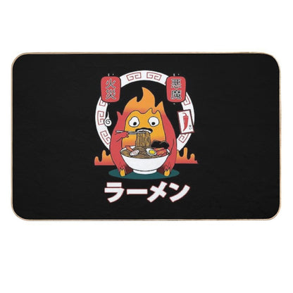 Spicy Calcifer Studio Ghibli  Non-Slip Bath Mat