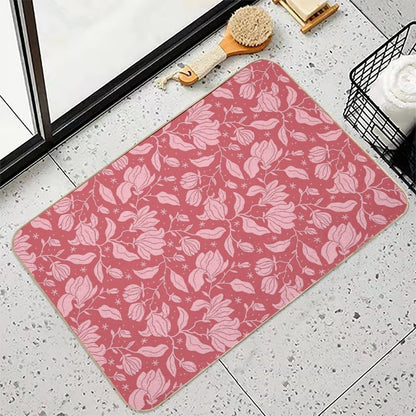 Pink Magnolias In Bloom  Versatile Bath Mat