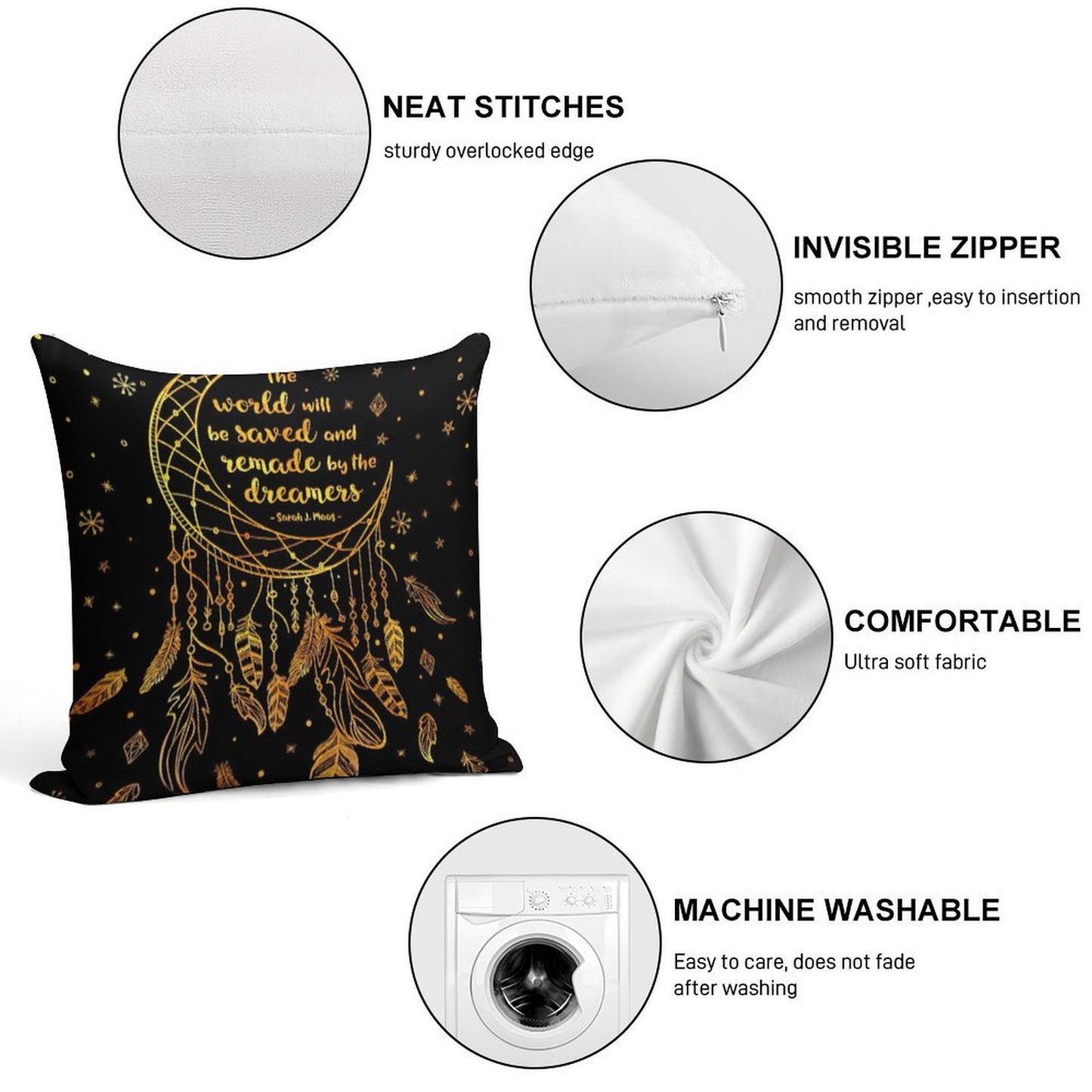 Saved And Remade - Gold Soft Skin-Friendly Throw Pillow