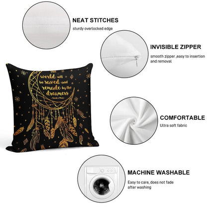 Saved And Remade - Gold Soft Skin-Friendly Throw Pillow